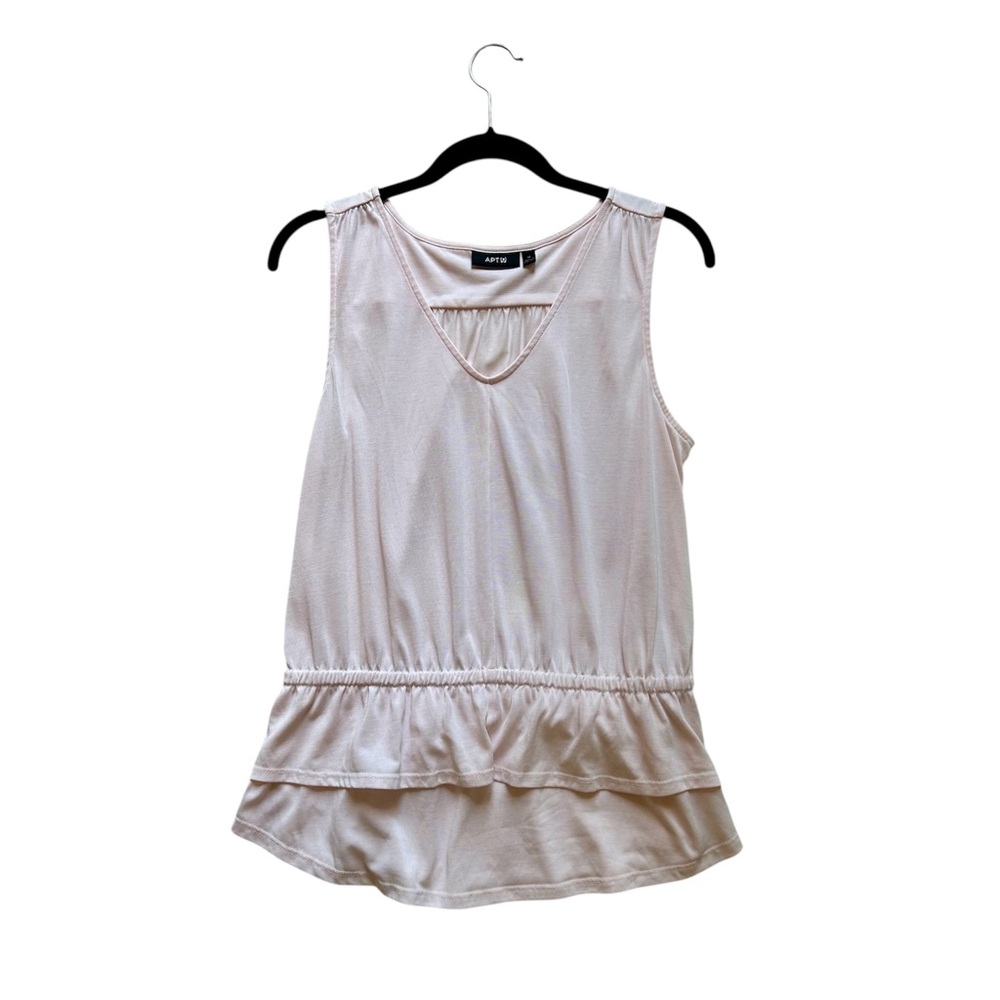 Apt. 9 Sleeveless Ruffle Top Light Pink Size Medium